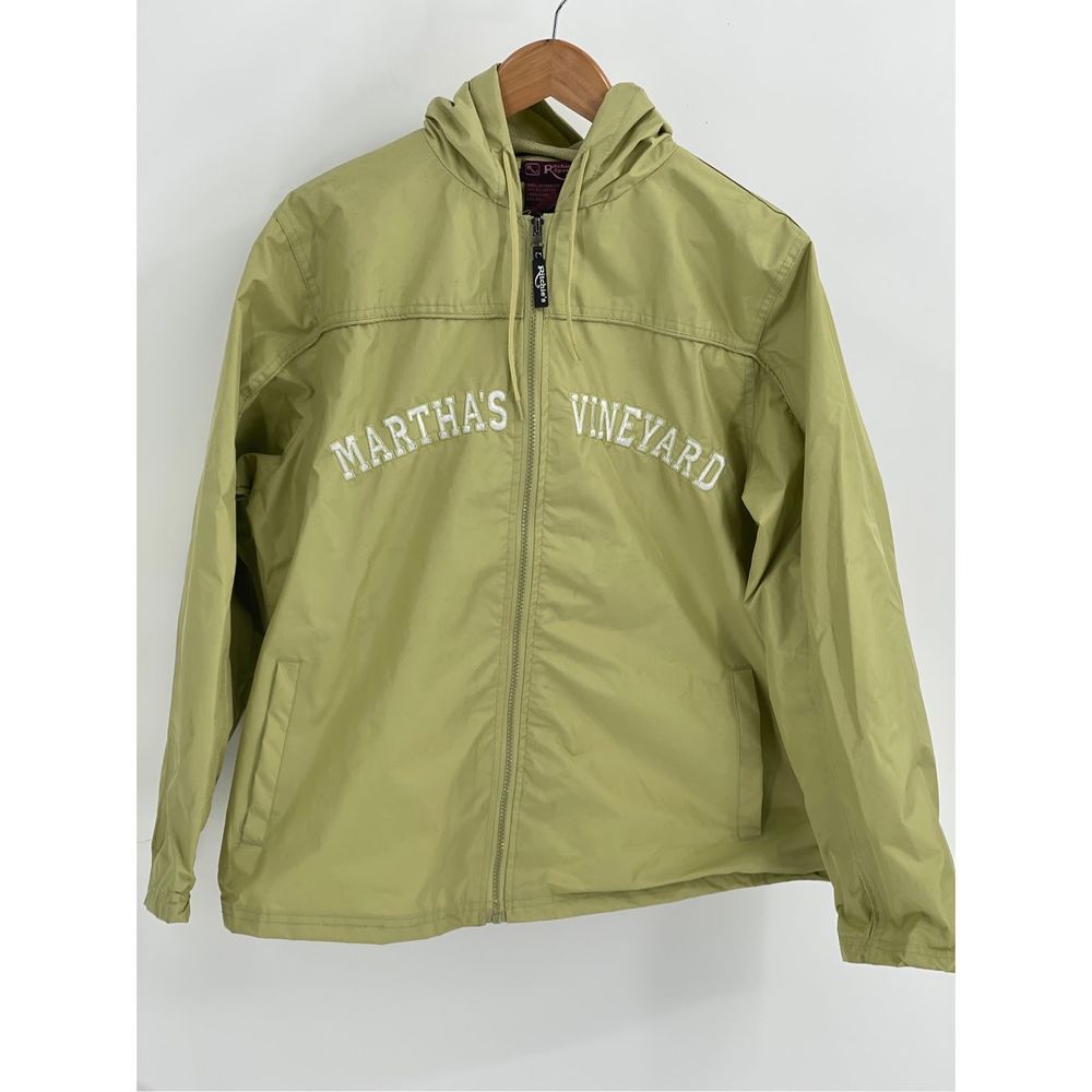 Ritchie’s Cape Cod Jacket Martha’s Vineyard‎ Women’s  Medium Green Yellow Hood